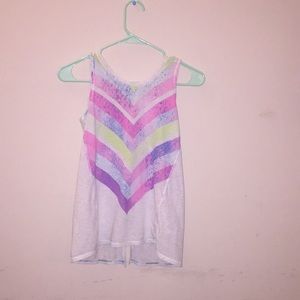 Athletic tank top with open back